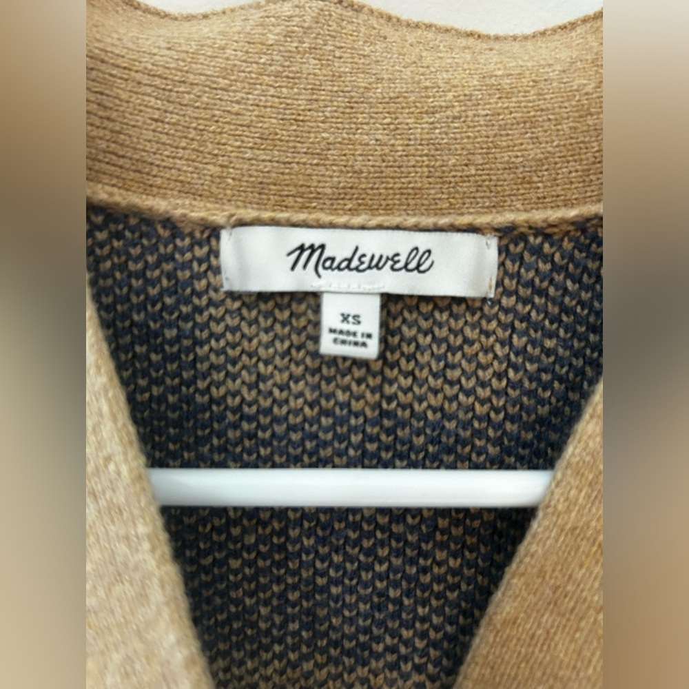 Madewell Bayberry Cardigan Sweater in Buffalo Check size XS - Picture 7 of 7